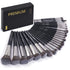 MAANGE Makeup Brushes, 25pcs Premium Synthetic Brush Set with Gift Box for Foundation, Blush, and Eyeshadow (Black)