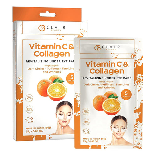 Vitamin C & Collagen Under Eye Patches, Anti-aging Cooling Eye Pads to Diminish Dark Circles & Puffiness