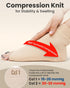 KEMFORD Ankle Compression Sleeve - Open Toe Compression Socks for Plantar Fasciitis, Swelling, Foot Support