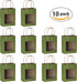 Hammont Gift Bags with Handles, 10 Pack Kraft Paper Bags, Small Gift Bags for Parties, Birthdays, Weddings (Green)