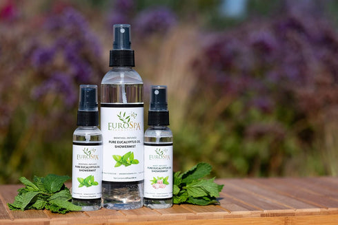 EuroSpa Aromatics Pure Eucalyptus Oil ShowerMist and Steam Room Spray, 2 oz