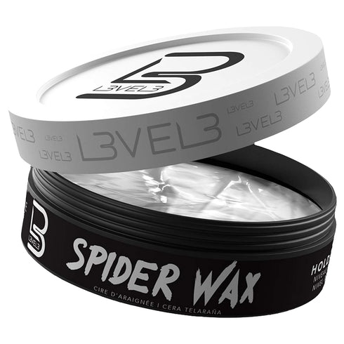 L3 Level 3 Spider Wax - Long Lasting Strong Hold Hair Wax for Men, Improves Volume and Texture