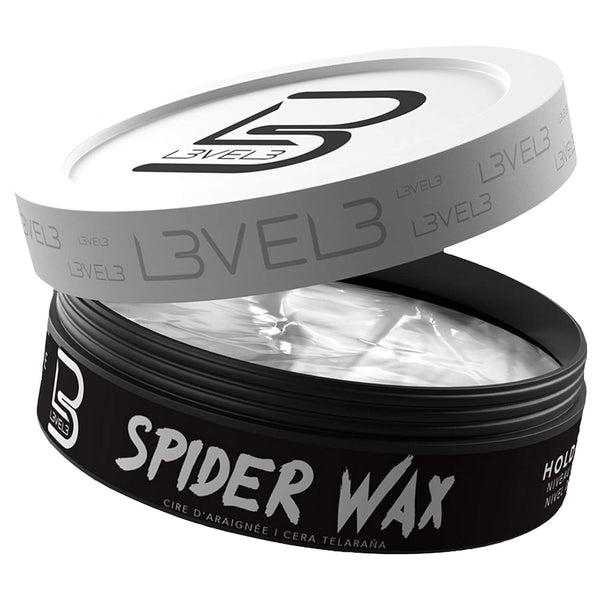 L3 Level 3 Spider Wax - Long Lasting Strong Hold Hair Wax for Men, Improves Volume and Texture