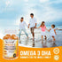 Omega 3 Fish Oil Gummies - 120 Gummies, Heart Healthy Supplement with DHA & EPA for Joint & Brain Support
