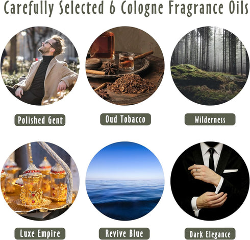 Set, MitFlor Cologne & Clean Fragrance Oils Soap Candle Making Scents, Essential Oils for Diffusers for Home