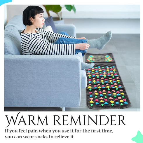 Workers(55.12 13.78 Inches) BBTO Foot Massage Mat Reflexology Walk Stone Road for Acupressure Foot Massage Acupoint Mat