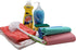 The Bare Necessities Dorm Room All Inclusive Kitchen Cleaning Kit comes with Dish soap, Sponges,