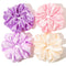 Scrunchies Hair Ties for Women - Big Silk Satin Jumbo Cute Chiffon Scrunchy Pack for Thick Hair, Hair Accessories Gift