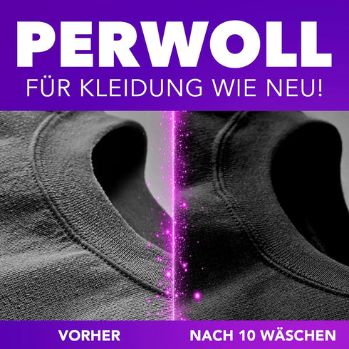 Perwoll Black Detergent, 1 x 27 Wash Loads, Mild Detergent for Dark Colors and Fibers, Triple-Renew Technology