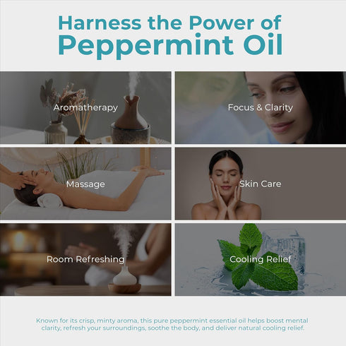 Viva Doria 100% Pure Northwest Peppermint Essential Oil, Undiluted, Food Grade, 30 mL, Made in USA