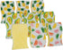 Smart Design Non-Scratch Cellulose Smart Scrub Sponge - Set of 9 - Ultra Absorbent - Ergonomic Shape - Fruit Pattern
