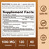 Vitamin World Cinnamon Complex 1000 mg with Chromium, 120 Capsules, Gluten Free for Healthy Metabolism & Antioxidant