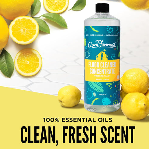 Aunt Fannie's Ultra Concentrated Floor Cleaner Vinegar Wash, Multi-Surface Cleaner for Mopping, Makes 16 Gallons - 32