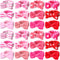 WILLBOND 24 Pack Spa Headband Bow Hair Band - Adjustable Skincare Headbands for Women, Cute Pattern