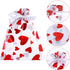SIROGOGO 50 Pieces Heart Candy Bags, Organza Jewelry Pouches for Jewelry Packaging, Valentine's Day Party Supply