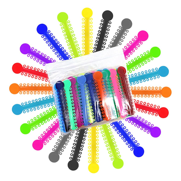 2080 Ligature Ties for Braces, Multicolor Dental Orthodontic Ties for Brackets, 2 Bags of 1040