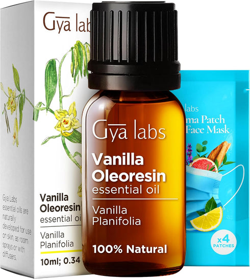 Gya Labs Vanilla Essential Oil for Skin - 0.34 Fl Oz, Long Lasting Perfume for Diffuser, Body & Candle Making