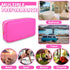 Waterproof Small Makeup Bag Pouch for Purse, Nylon Travel Toiletry Storage Bag, Cute Preppy Cosmetic Bag for Women,