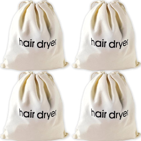 RONYOUNG 4PCS Hair Dryer Bags, Drawstring Storage Organizer Travel Bag for Hairdryer