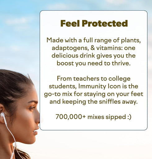 Feel Goods Immunity Icon - Sugar Free Vitamin C & Zinc Powder Packets, Peach Lemonade, 15 Count