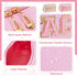 Patelai 2 Pcs Preppy Makeup Bags, Chenille Letter Patch Bag Face Skin Hair Stuff Aesthetic Travel Organizer