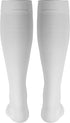 Truform 20-30 mmHg Compression Stockings for Men and Women, Knee High, Open Toe, White, X-Large