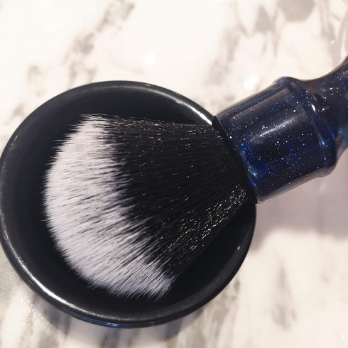 JEQUIL&CORENVEO Luxury Synthetic Shaving Brush, Aesthetic Resin Handle, 24mm Extra Dense Knot