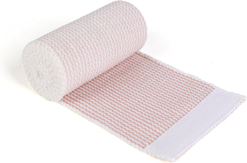 HOSPORA Latex-Free Compression Cotton Elastic Bandage, 4 Inch with Hook and Loop Closure, Pack of 5