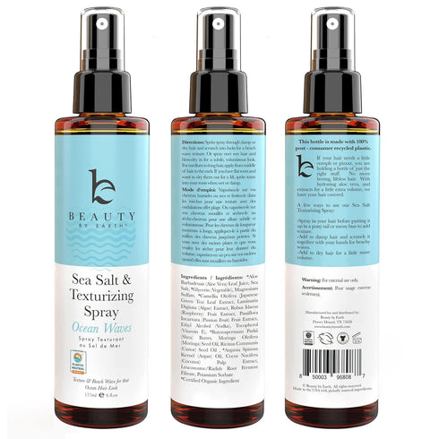 Sea Salt Spray for Hair - Natural & Organic Ingredients, Texturing Spray for Men & Women, Beach Wave Spray