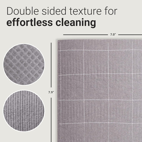 Premium Natural Swedish Dishcloth - Eco-Friendly Vegan Compostable Cleaning Sponge Cloth - 5 Pack