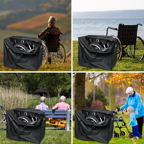 (45''Lx15''Wx39''H) Rollator Bag,Wheelchair Bag for Seniors and Stroller,Travel Walker Bags for Folding Walker,Folding