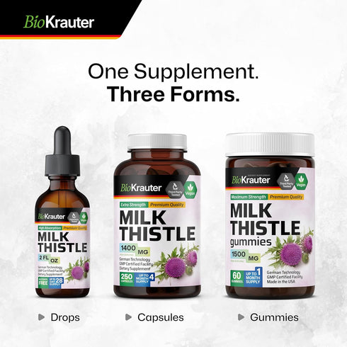 Organic Milk Thistle Tincture - 2 Fl. Oz. Liquid Supplement for Liver Cleanse, Detox & Repair - Vegan, Sugar &