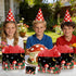 Mushroom Gift Bag with Wrapping Paper and Card, Black Mushroom Birthday Party Bags with Butterfly and Starry Night