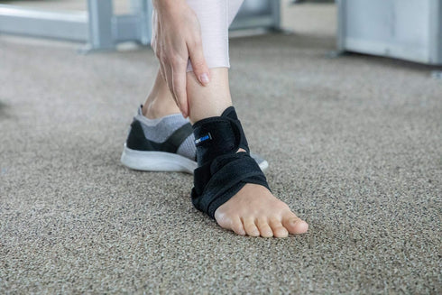 RiptGear Ankle Brace Support for Men and Women, Adjustable Straps for Recovery, Open Heel Compression Bandage (Small)