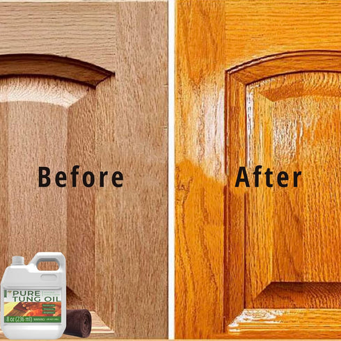 Godora Pure Tung Oil 8 oz - Wood Finishing Sealer for Indoor & Outdoor, Waterproofing, Food Safe