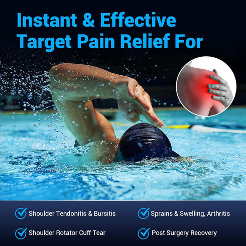 Comfytemp Shoulder Ice Pack for Rotator Cuff Cold Therapy, Reusable Gel Brace for Pain Relief and Recovery