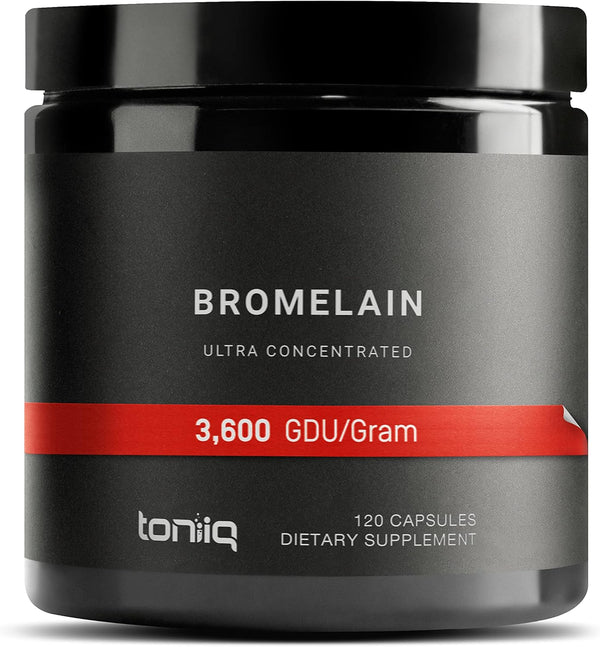 Ultra High Strength Bromelain 500mg - 120 Vegetarian Capsules, Highly Concentrated Supplement