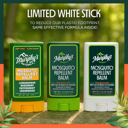 Murphy's Naturals Mosquito Repellent Balm Stick, Plant-Based, DEET-Free, Travel-Pocket Size, 0.5oz Each, 3-Pack
