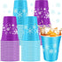 Jingmore 60 Pieces Snowflakes Frozen Plastic Cups 16oz Disposable Winter Snowflake Beverage Drinking