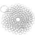 Chainmail Scrubber Kit for Cast Iron Pans, Stainless Steel Cleaner with Toothed Scraper and Handle Cover, Durable for