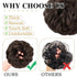 MORICA 1PCS Messy Hair Bun Scrunchies Extension, Curly Wavy Synthetic Chignon for Women