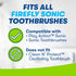 Firefly Sonic Replacement Brush Heads, Compatible with Play Action Sonic Toothbrushes, Small, Pack of 3, Ages 3+