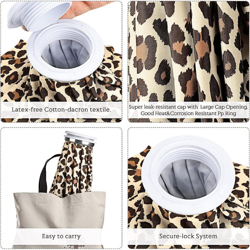 Reusable Ice Bags for Injuries - 3 Pieces Hot and Cold Ice Bags 6 Inch, 9 Inch, 10 Inch for Sports Pain Relief (Animal