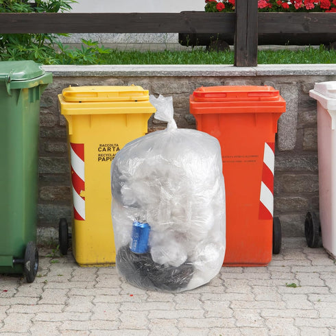 Heavy Duty 18 Gallon Clear Trash Bag, 70 Counts