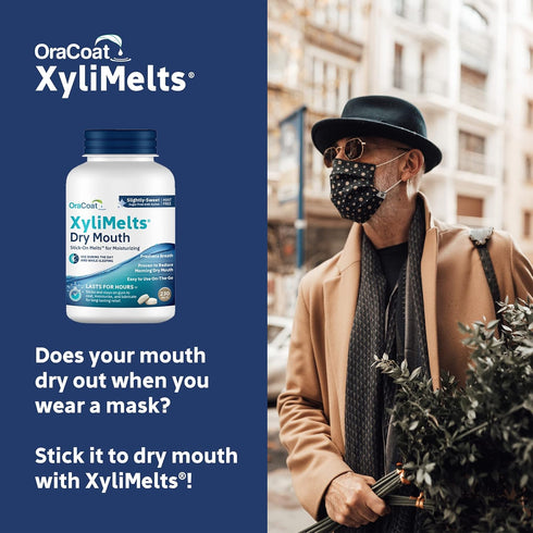 Oracoat XyliMelts Dry Mouth Relief Oral Adhering Discs, Non-Acidic, Time Release for up to 8 Hours, 230 Count