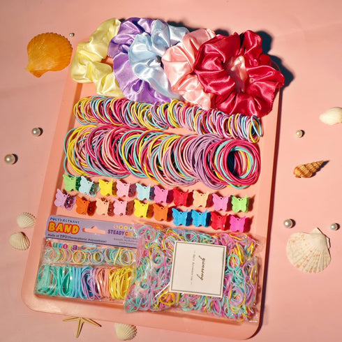 YANRONG Multicolor Hair Ties for Women & Girls, Elastic Ponytail Holders, Rubber Bands for Thick & Thin Hair (2335PCS)