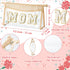 Mother's Day Cosmetic Bag - Boho Patch MOM Chenille Varsity Letter Toiletry Bag Beige Clear Waterproof Travel Makeup Bag PVC Zipper Clutch Daily Use Purse Summer Beach Gifts for Women Girls