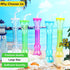 Jingmore 15 17 oz Frozen 5 Pcs Dumbbell Shaped Cups Straw Water Bottle with Straws and Lid for Drinking Margaritas Cold