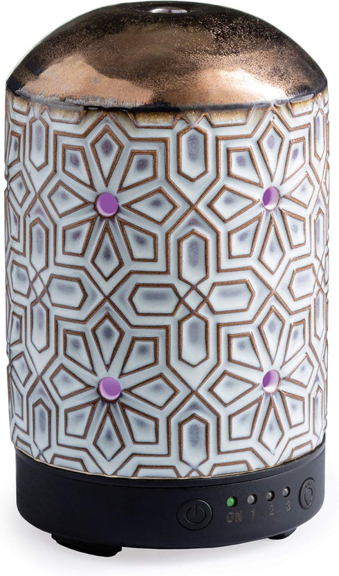 Airome Ceramic Essential Oil Diffuser with Timer|100 mL Humidifying Ultrasonic Aromatherapy Diffuser