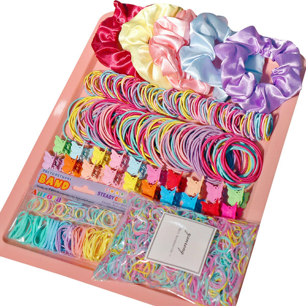 YANRONG Multicolor Hair Ties for Women & Girls, Elastic Ponytail Holders, Rubber Bands for Thick & Thin Hair (2335PCS)